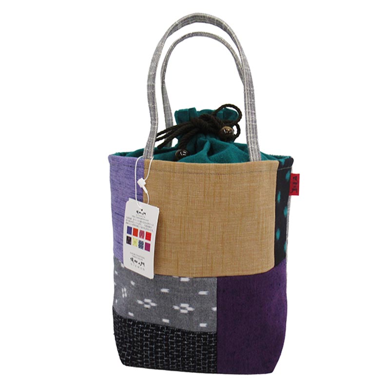 儀右ヱ門 久留米絣 ハンド マスマス / キナリグレー